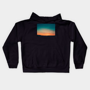 GREEN AND ORANGE SUNSET DESIGN Kids Hoodie